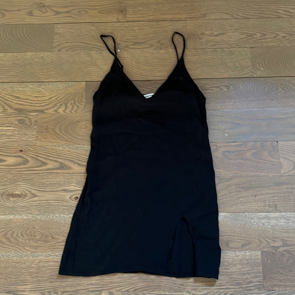 Reformation black mini dress